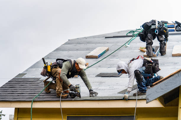 Professional Gutter Installation technician working in Forestburgh, NY